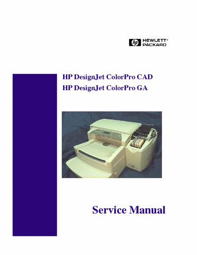 HP DesignJet Color Pro CAD HP DesignJet Color Pro CAD/GA Service Manual